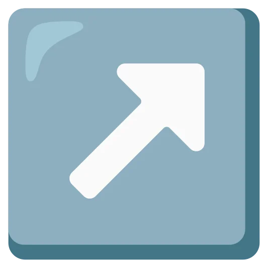 The up-right arrow emoji.