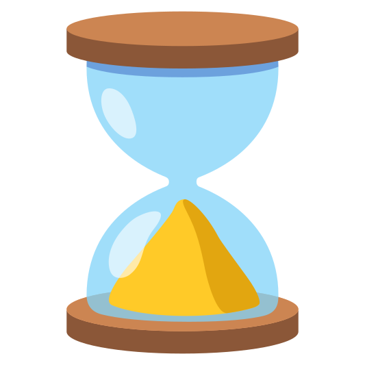 The hourglass done emoji.