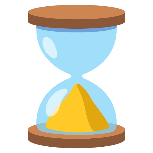 The hourglass done emoji.
