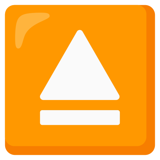 The eject button emoji.