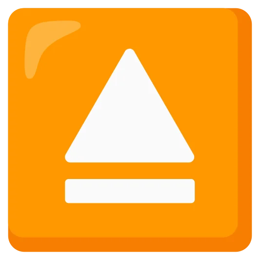 The eject button emoji.