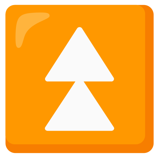 The fast up button emoji.