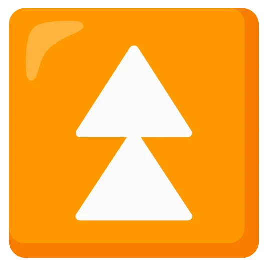The fast up button emoji.