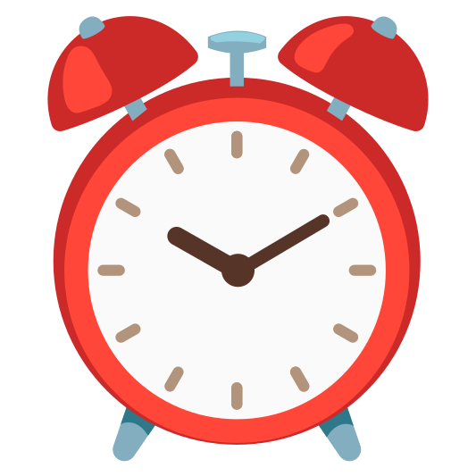 The alarm clock emoji.
