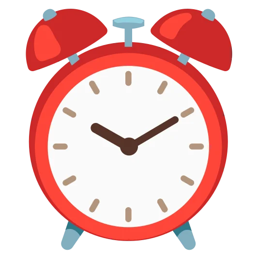 The alarm clock emoji.