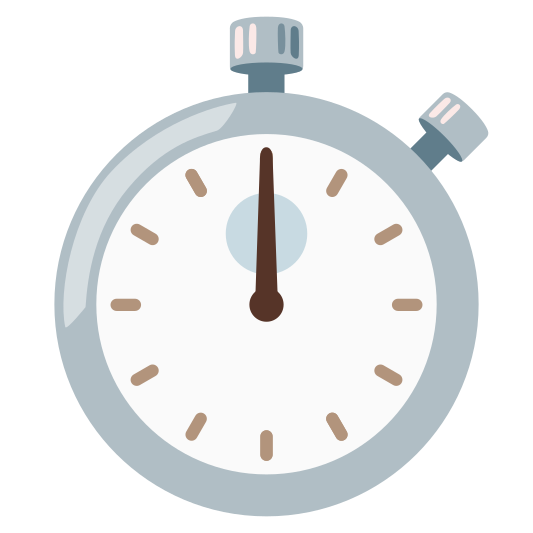 The stopwatch emoji.