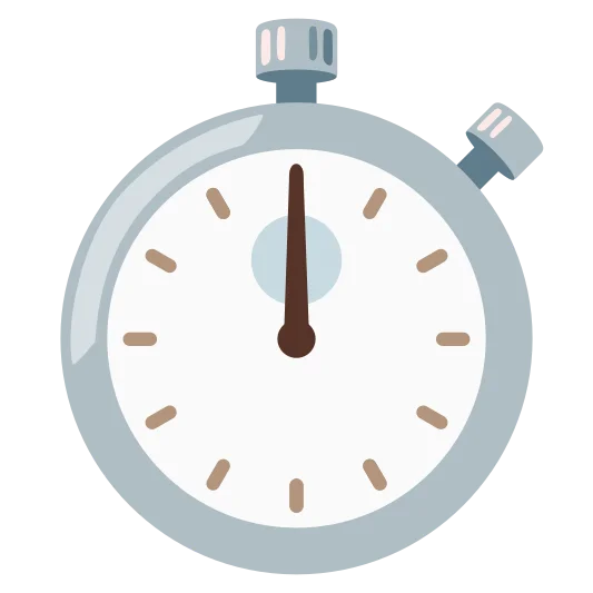 The stopwatch emoji.