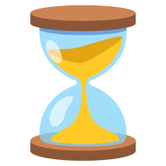 The hourglass not done emoji.