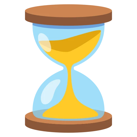 The hourglass not done emoji.