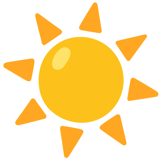 The sun emoji.