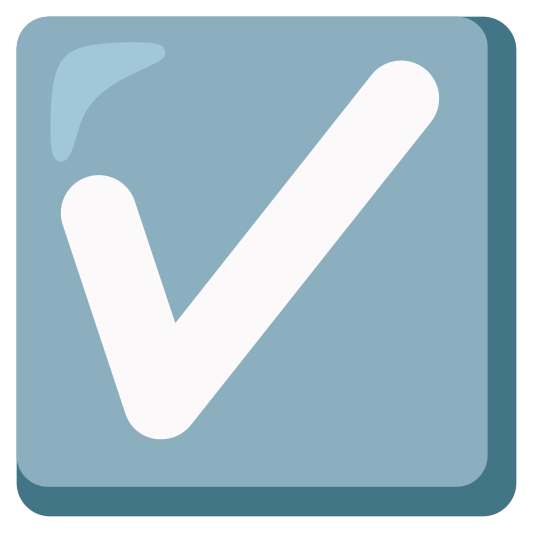 The check box with check emoji.