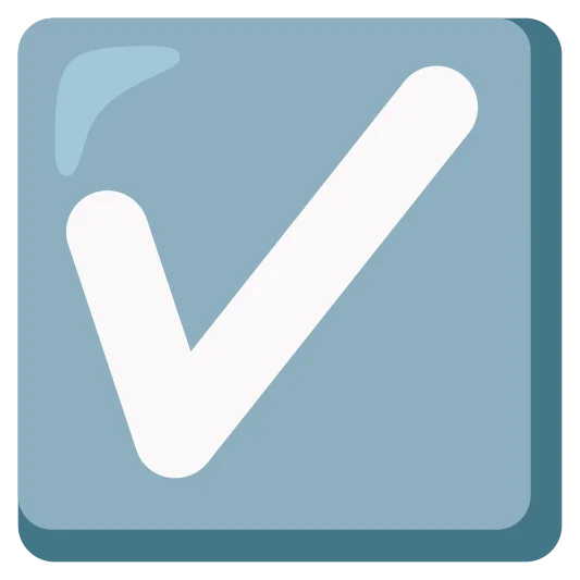 The check box with check emoji.