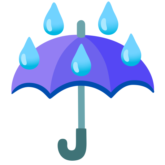 The umbrella with rain drops emoji.