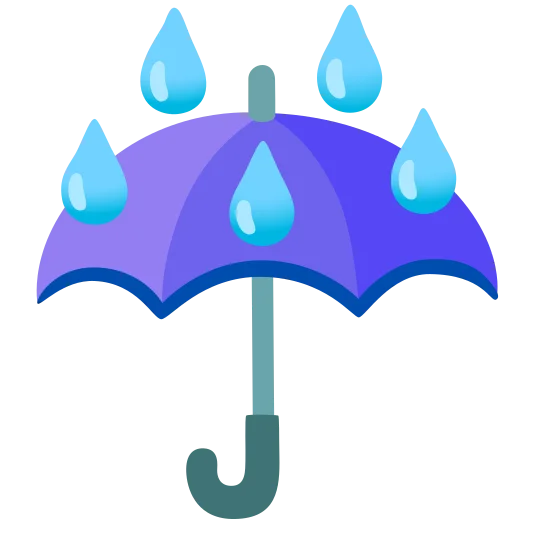 The umbrella with rain drops emoji.
