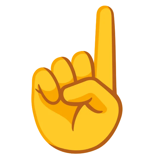 The index pointing up emoji.