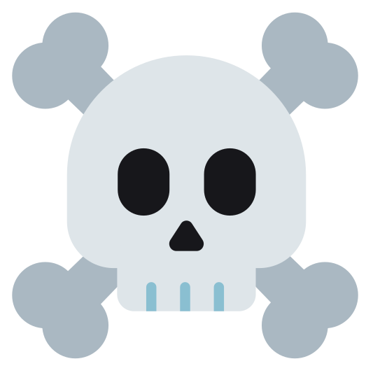 The skull and crossbones emoji.