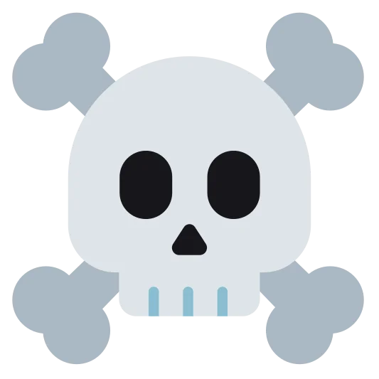 The skull and crossbones emoji.