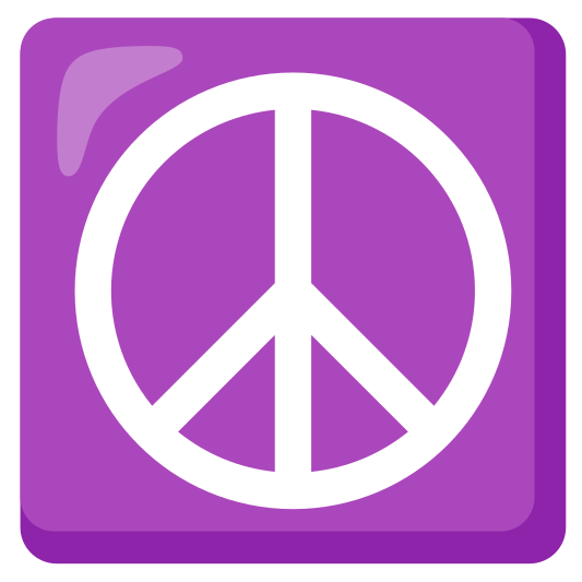 The peace symbol emoji.