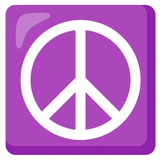 The peace symbol emoji.