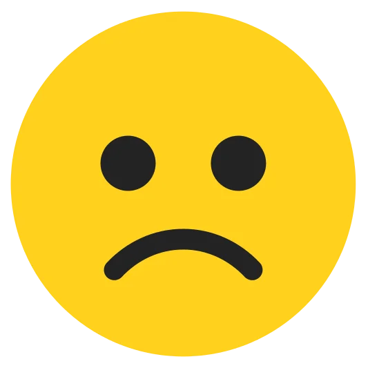 The frowning face emoji.