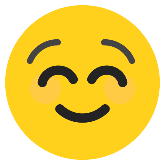 The smiling face emoji.
