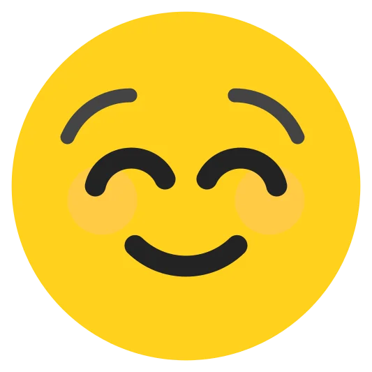 The smiling face emoji.