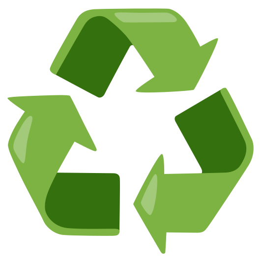 The recycling symbol emoji.