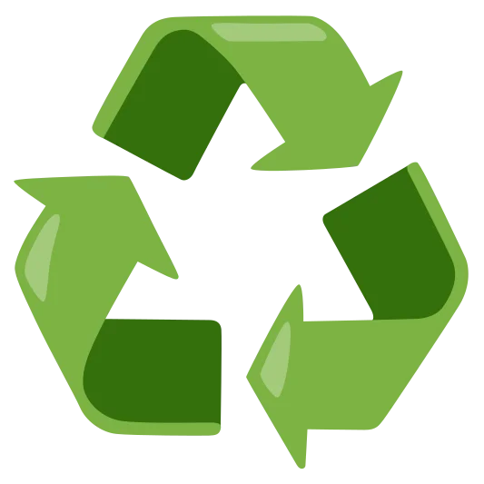 The recycling symbol emoji.