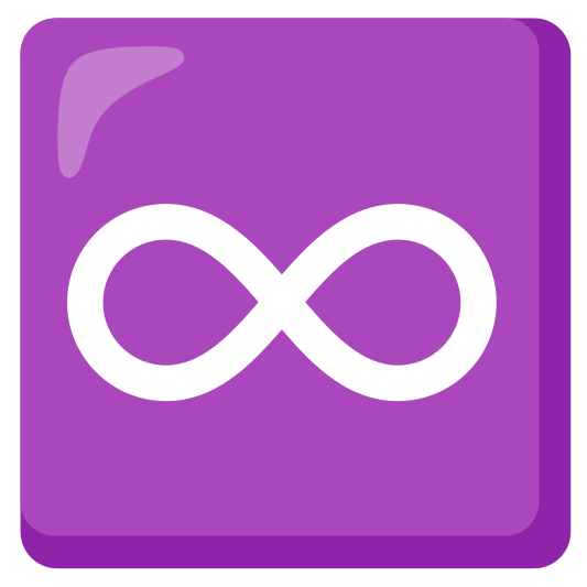The infinity emoji.