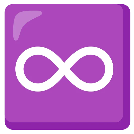 The infinity emoji.