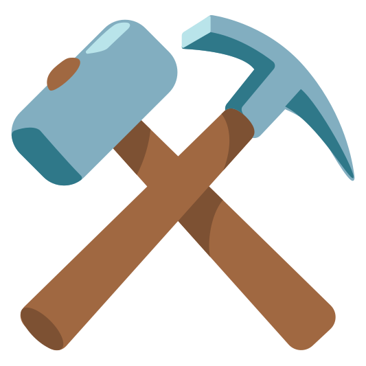 The hammer and pick emoji.