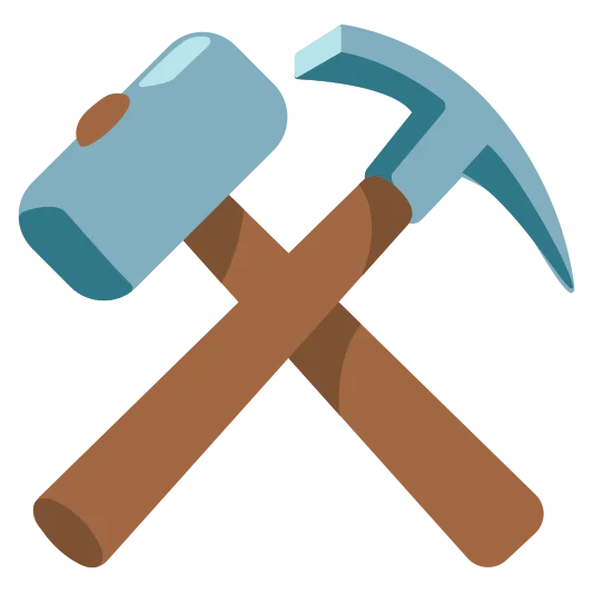 The hammer and pick emoji.