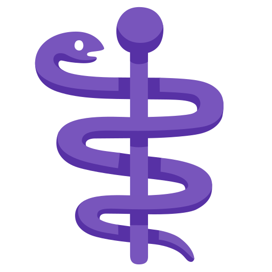 The medical symbol emoji.