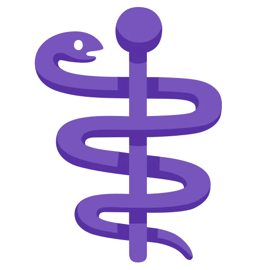 The medical symbol emoji.
