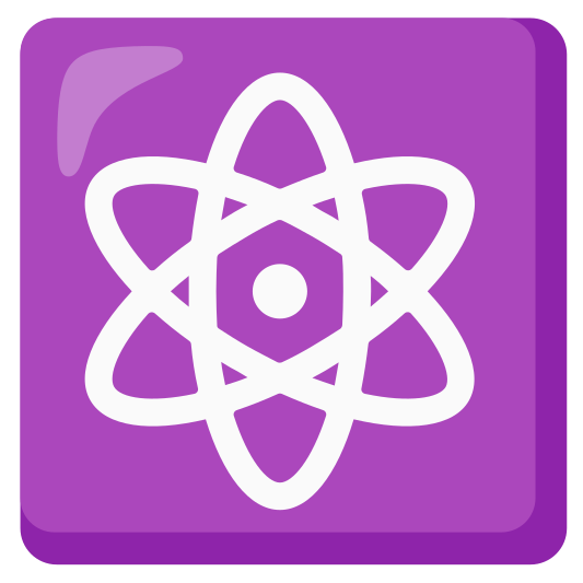 The atom symbol emoji.