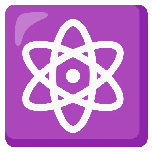 The atom symbol emoji.