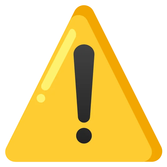 The warning emoji.