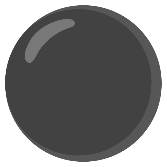 The black circle emoji.