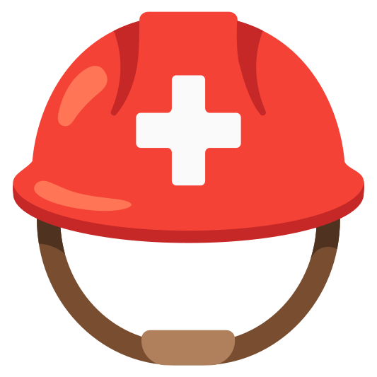 The rescue worker’s helmet emoji.