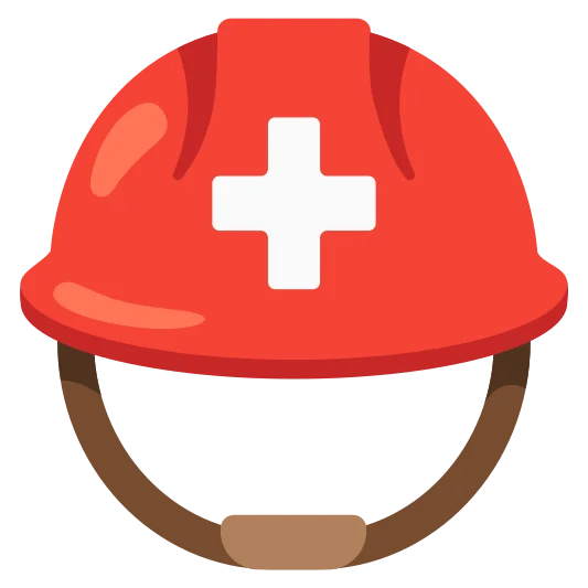 The rescue worker’s helmet emoji.