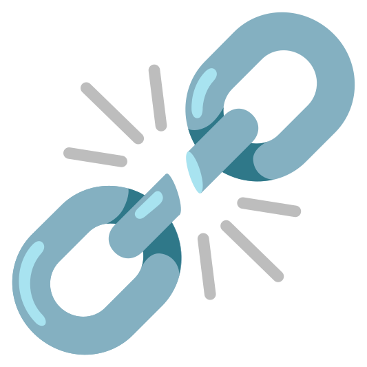 The broken chain emoji.