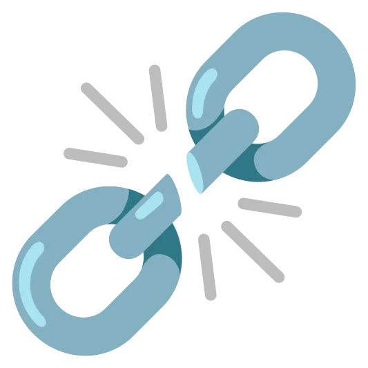The broken chain emoji.