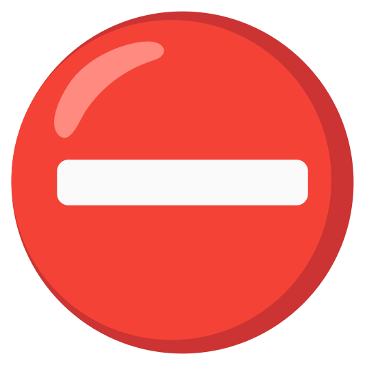 The no entry emoji.