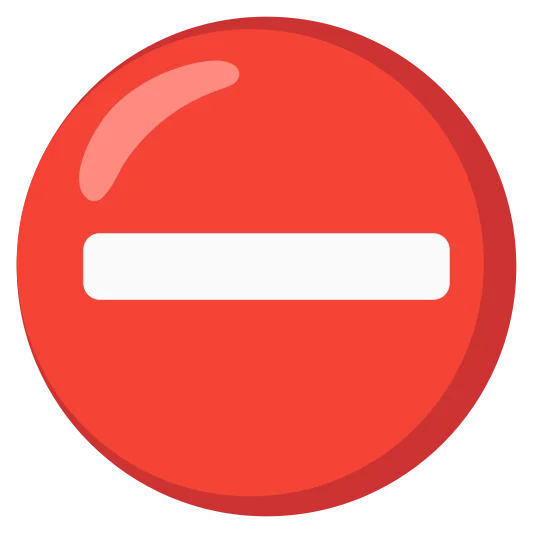 The no entry emoji.