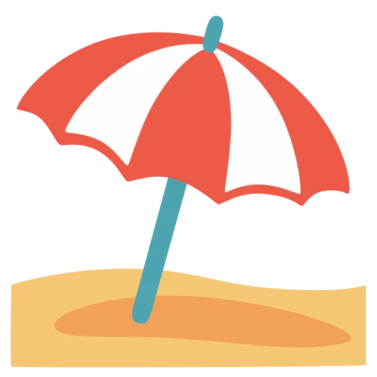 The umbrella on ground emoji.