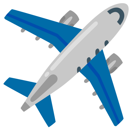 The airplane emoji.