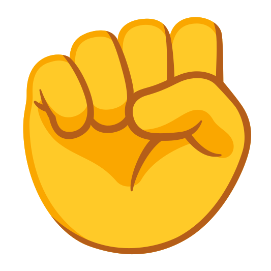 The raised fist emoji.