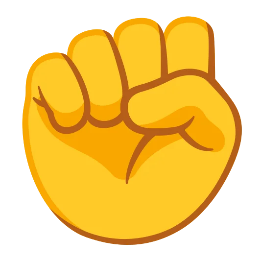 The raised fist emoji.