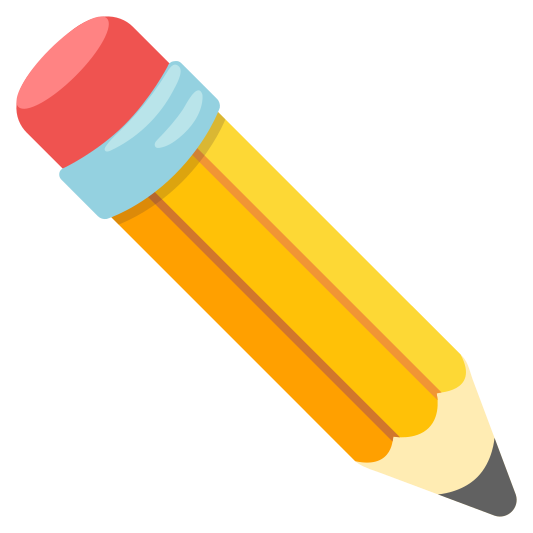 The pencil emoji.