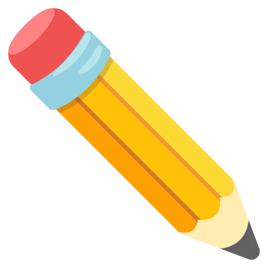 The pencil emoji.